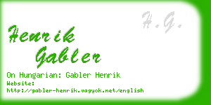 henrik gabler business card